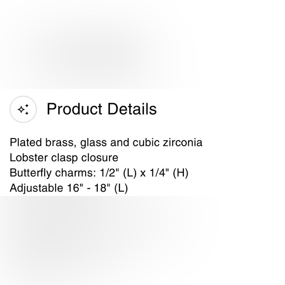 Coach Gold/Silver
Pavé Butterfly Chain
Necklace,nwt ! - Picture 3 of 3